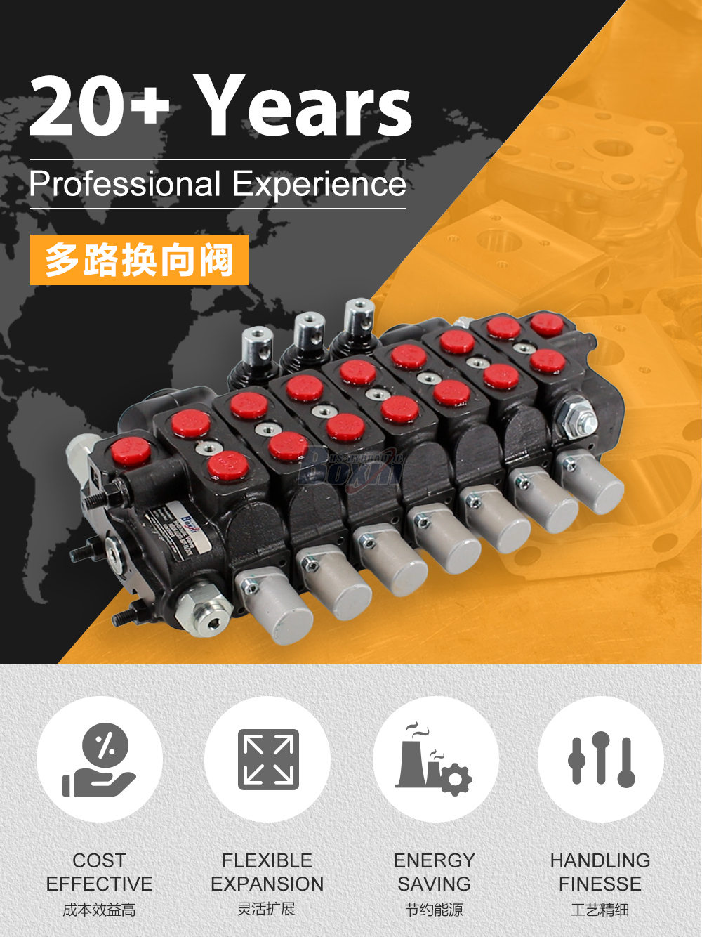 SD6 手控+一控二 7 联 分块式方向阀